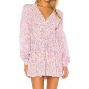LPA Revolve western floral Mini Dress sz XS